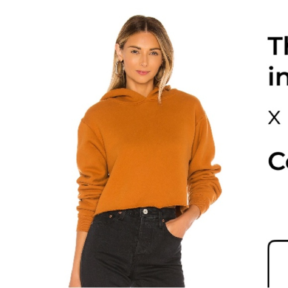 karla x revolve : orange tan hoodie